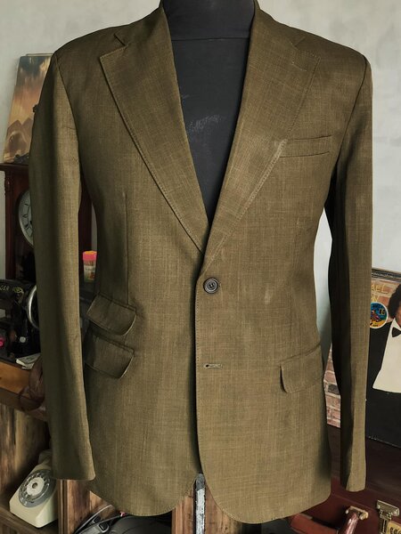 veste homme marron et vert L