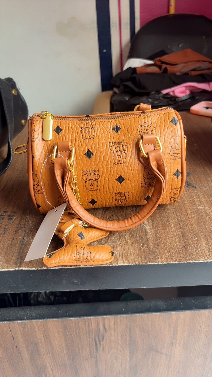 Sac à main en cuir marron