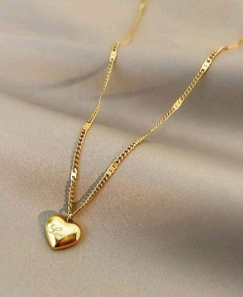 Chaine Cœur love en inox