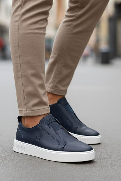 Chaussures en cuir bleu