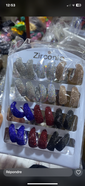 Boucles d'Oreilles Zirconia Glamour