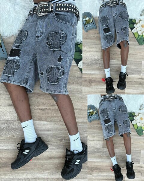 Shorts en jean déchiré pour homme