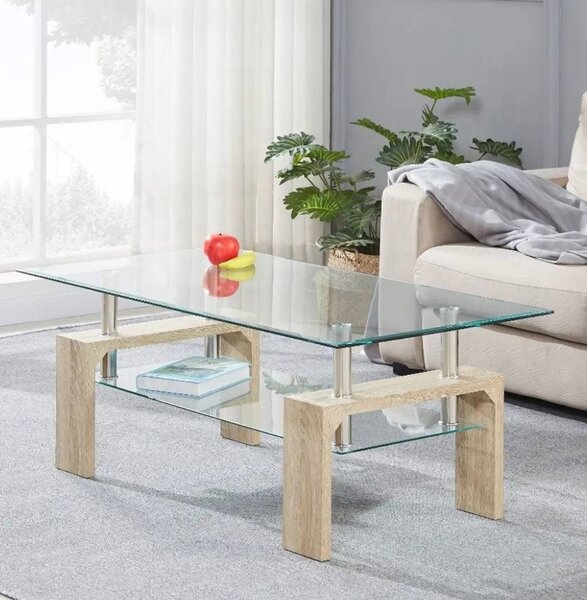 Table Basse en Verre Moderne