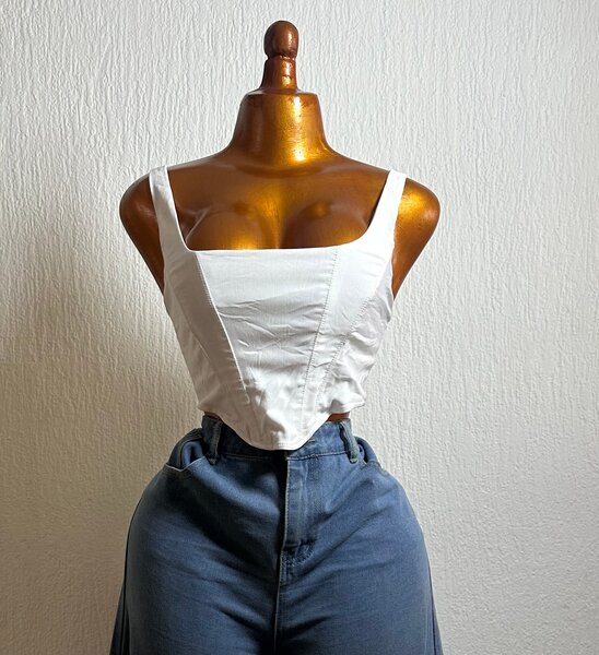 Top blanc à bretelles