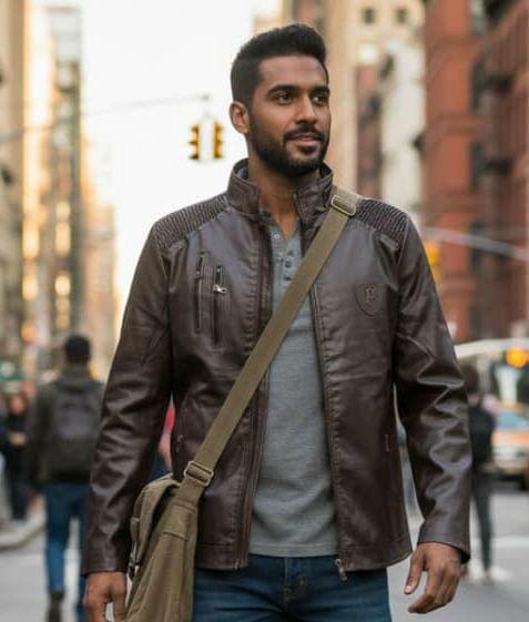 Blouson Cuir Homme Vintage