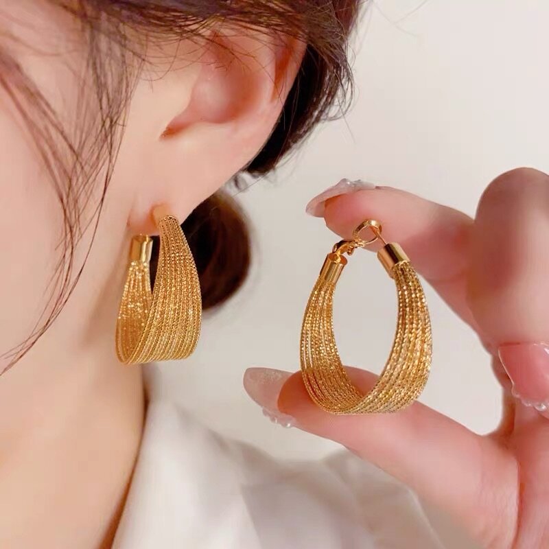 Premium loop stainless steel earrings