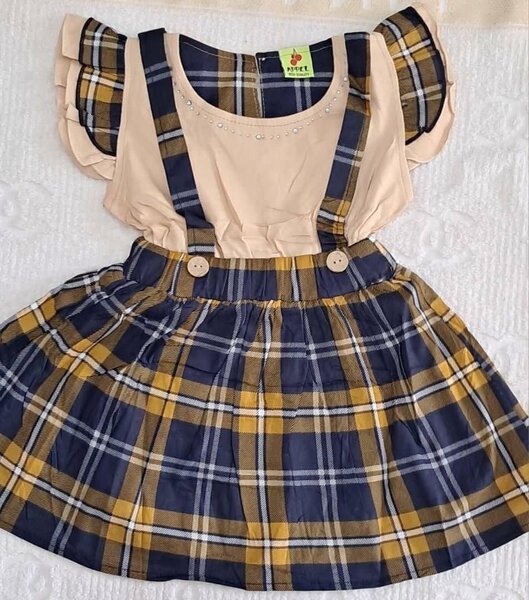 Girls' Plaid Dress Set