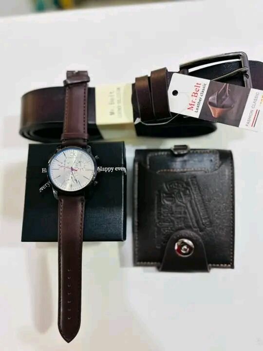 Men's watch, wallet, belt