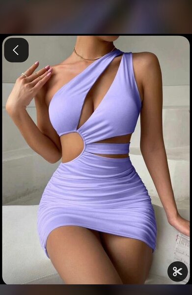 Robe moulante lilas chic