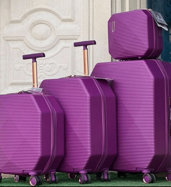 Ensemble de valises violet ABS rigide