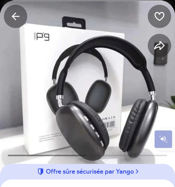 Casque Bluetooth p9