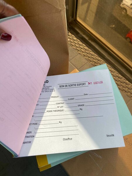 Carnets de bons d'exportation