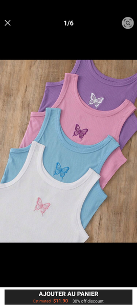 Débardeurs Femme Papillon Colorés