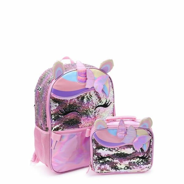 Pink unicorn 3D schoolbag