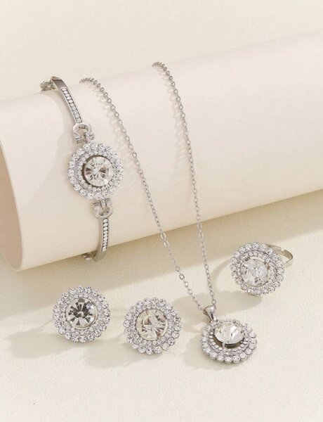 Élégant Set de Bijoux en Argent