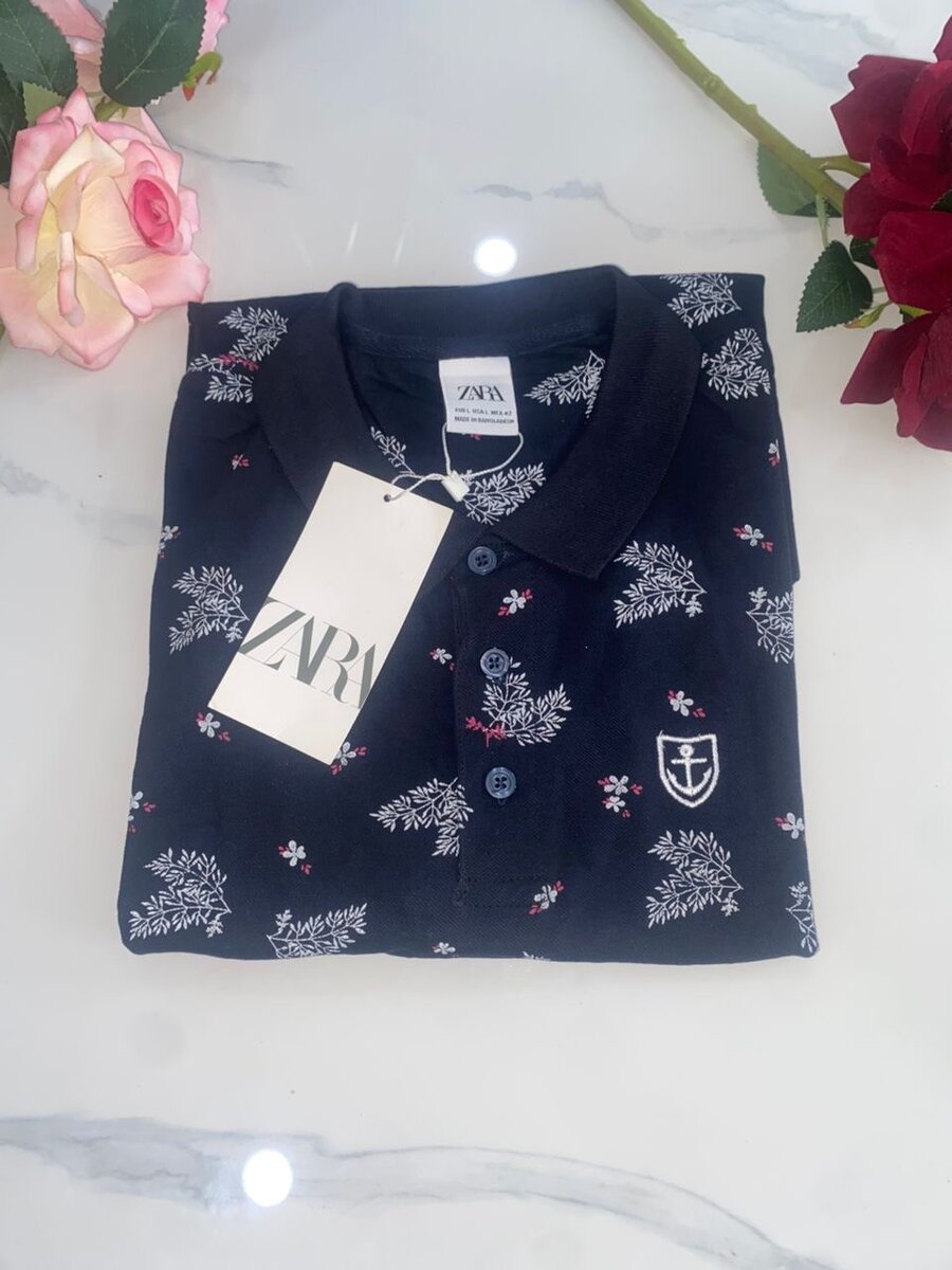 Polo Zara homme imprimé floral