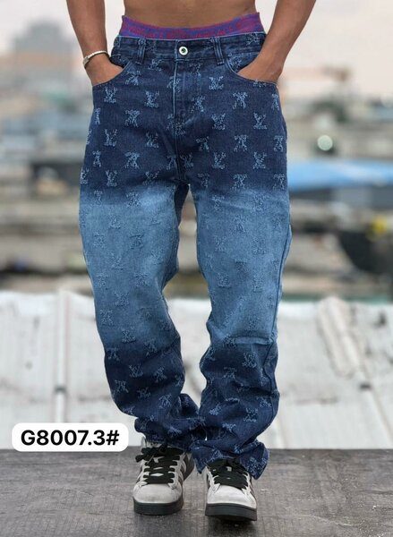 Jeans baggy délavé homme