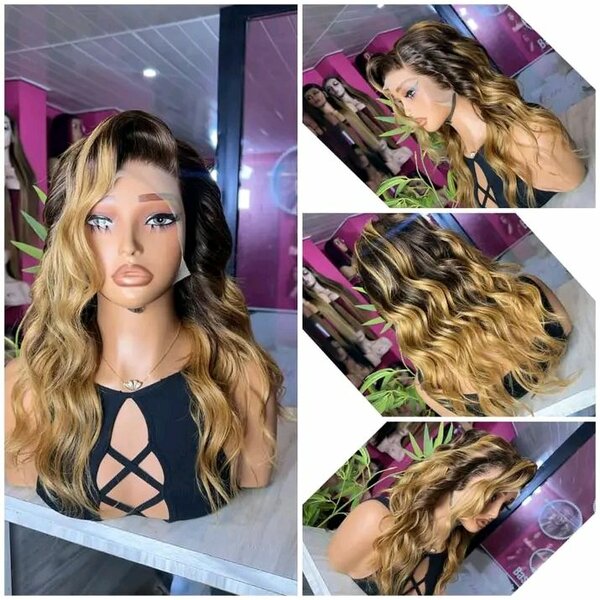 Perruque ondulée en dentelle