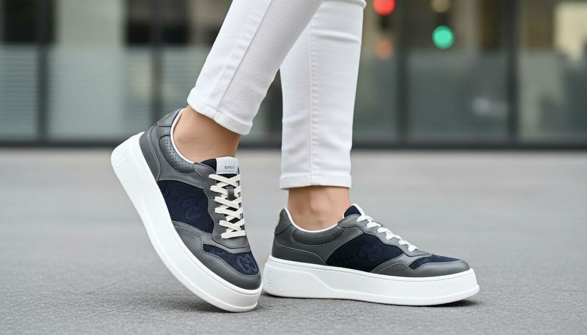 Baskets tendance en cuir