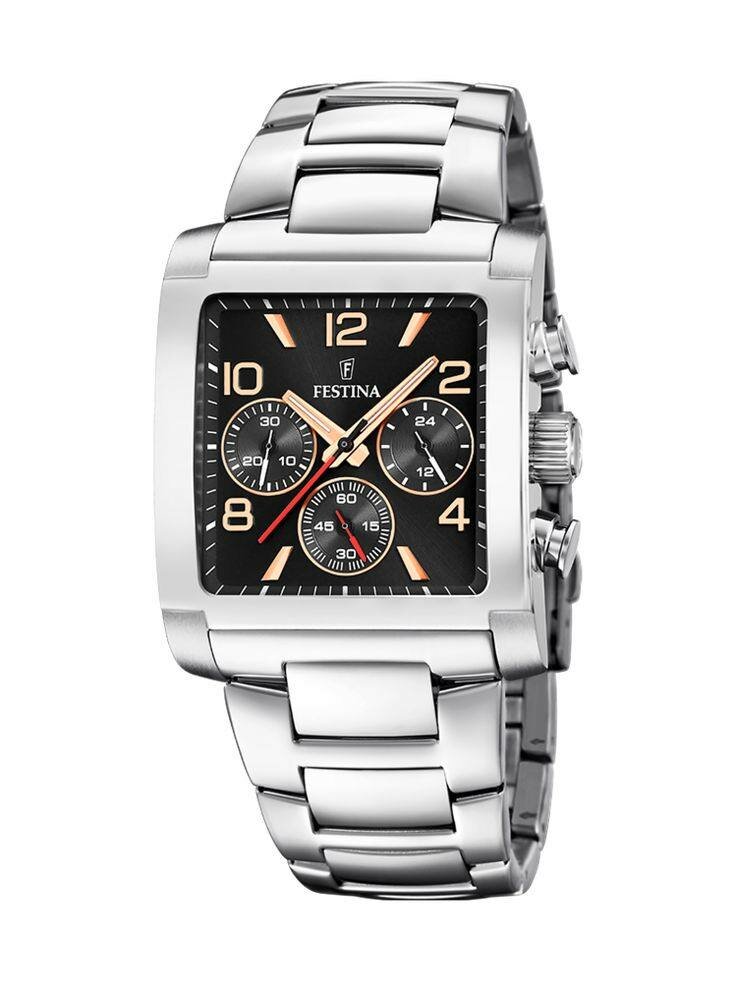 Montre Sophistiquée Chrono Argent