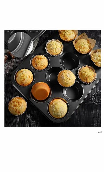 Lot de 3 moules de 12 creux pâtissière