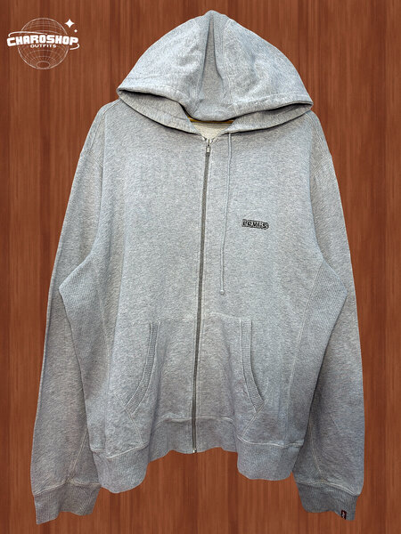 Sweat à capuche zippé gris