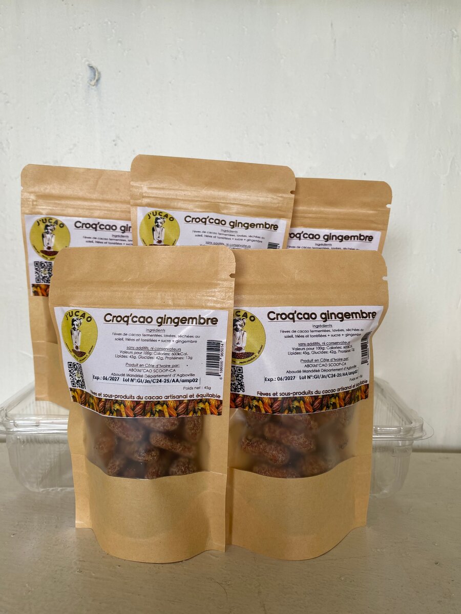 Lot de 5 CROQCAO Gingembre 45g
