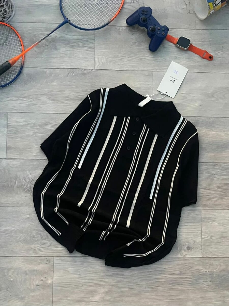 Polo chemise rayée élégante