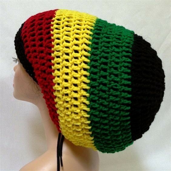 Bonnet rasta crochet coton
