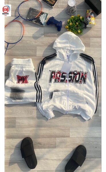 Sweat à capuche blanc homme PASSION