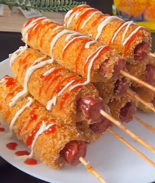 Corn dogs croustillants