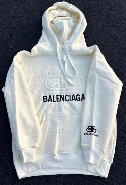 Sweat à capuche Balenciaga blanc