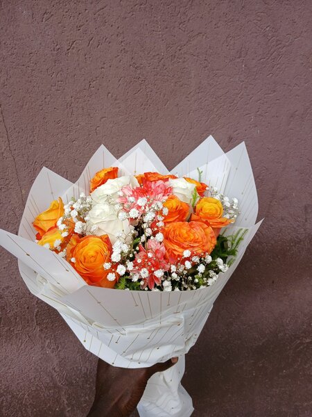 Bouquet de roses rouges fraîches