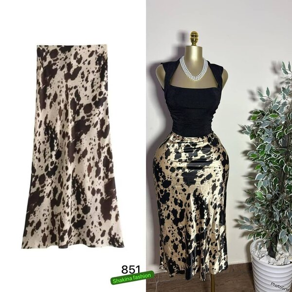 Jupe imprimée léopard élégante