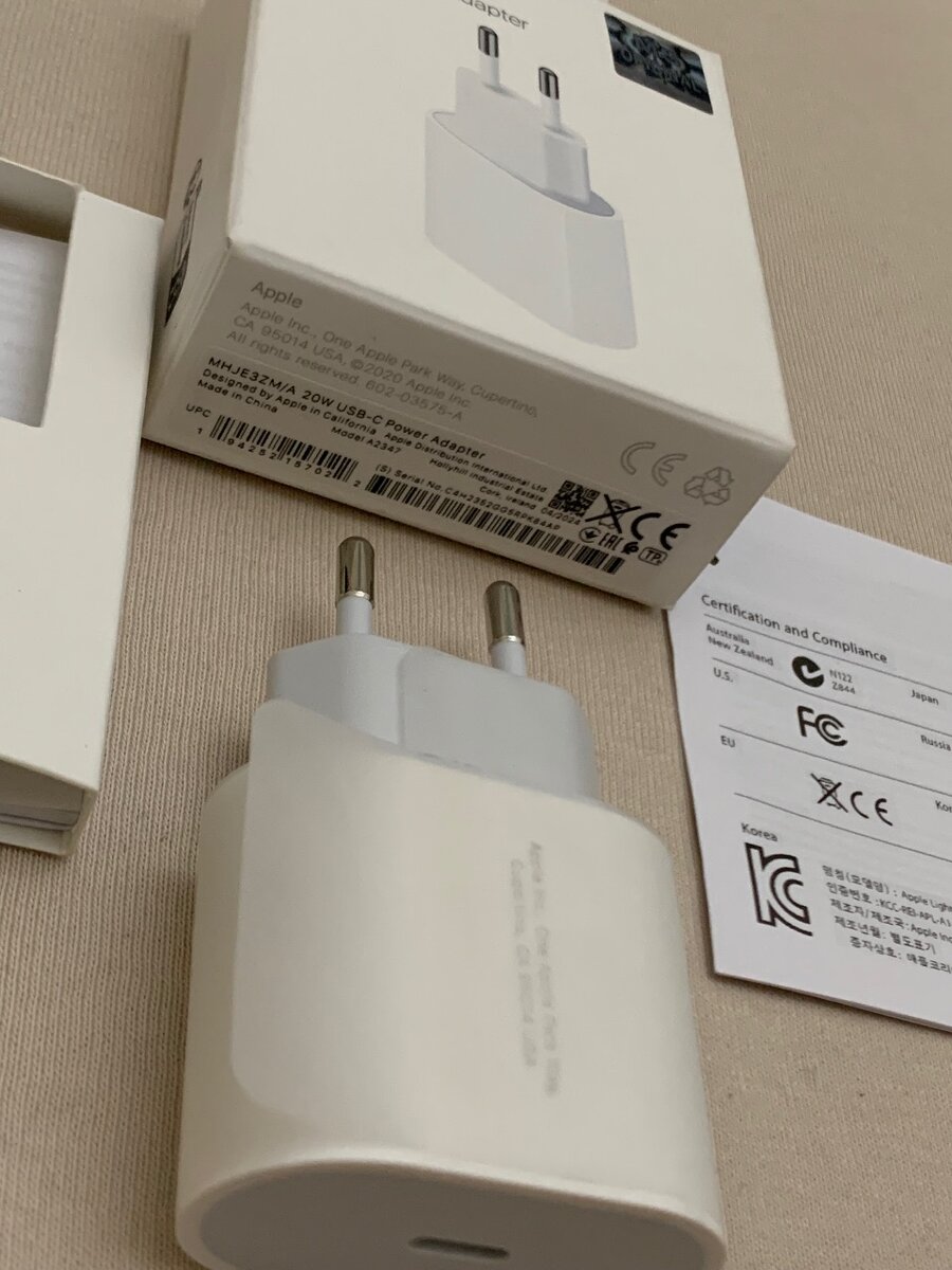 Быстрая зарядка на айфон 20w