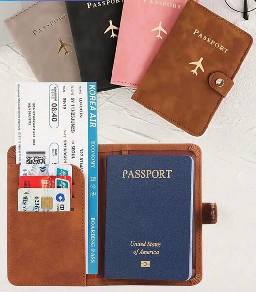 Porte-passeport élégant en cuir