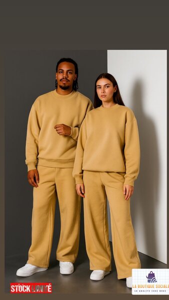 Ensemble Survêtement Beige Unisexe