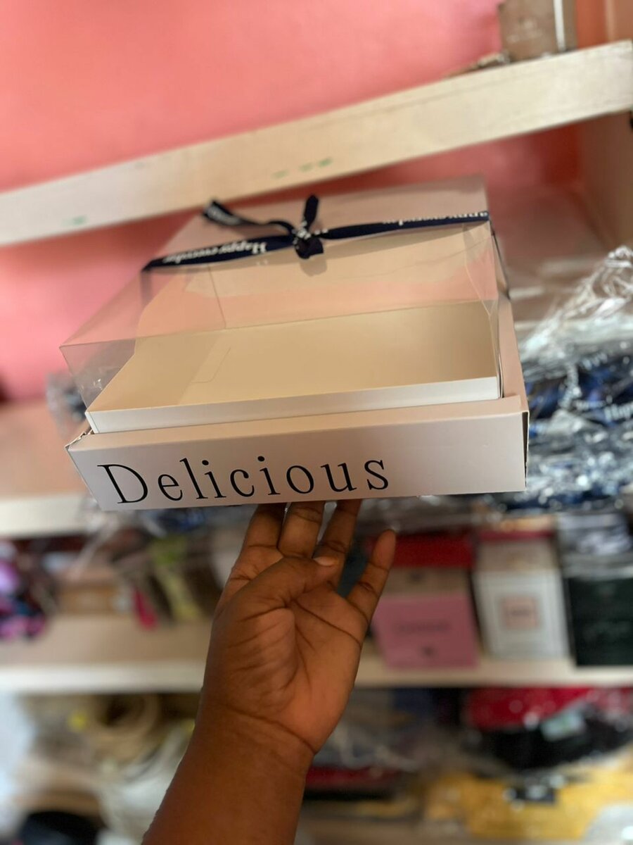 Boîte à gâteau transparente 24x24cm