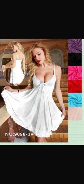 Nuisette en dentelle blanche pour femme