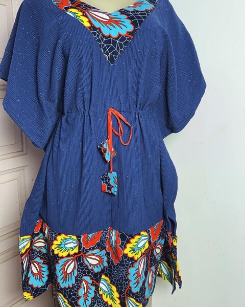 Kaftan with African print