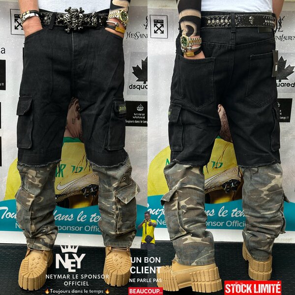 Jeans cargo stylés camouflage