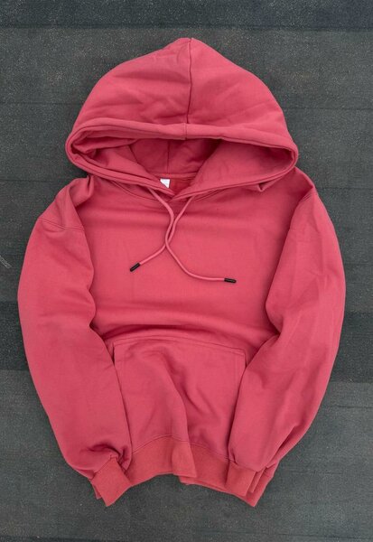 Sweat à capuche rouge unisexe