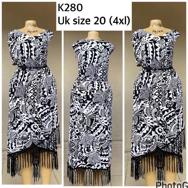 white dress with pattern