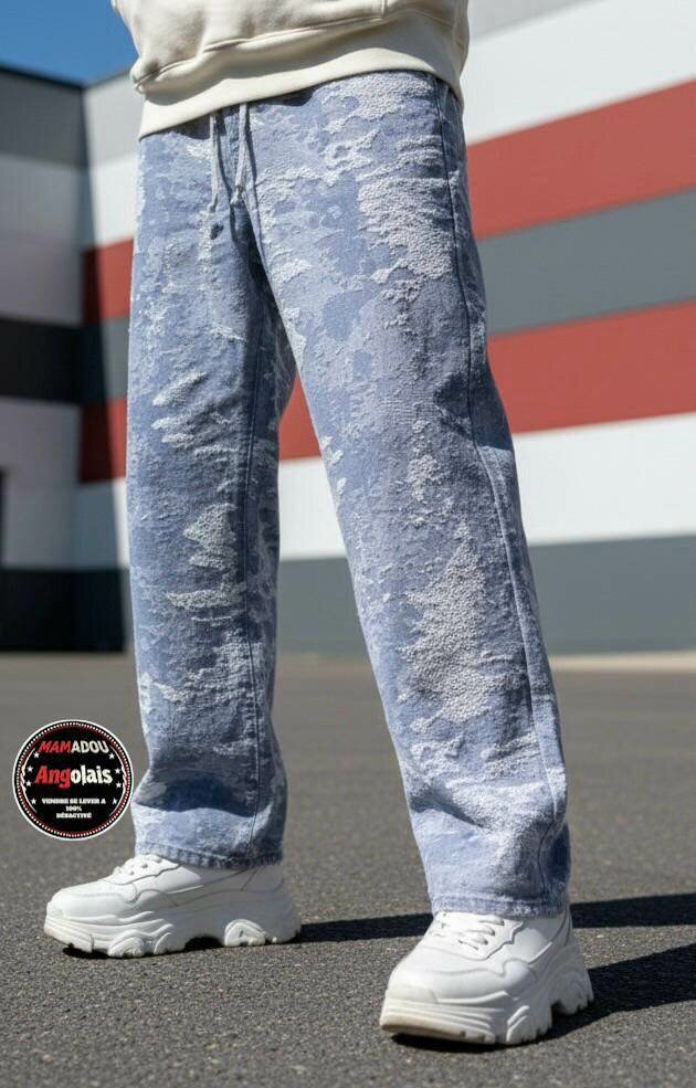 Jean décontracté motif moderne