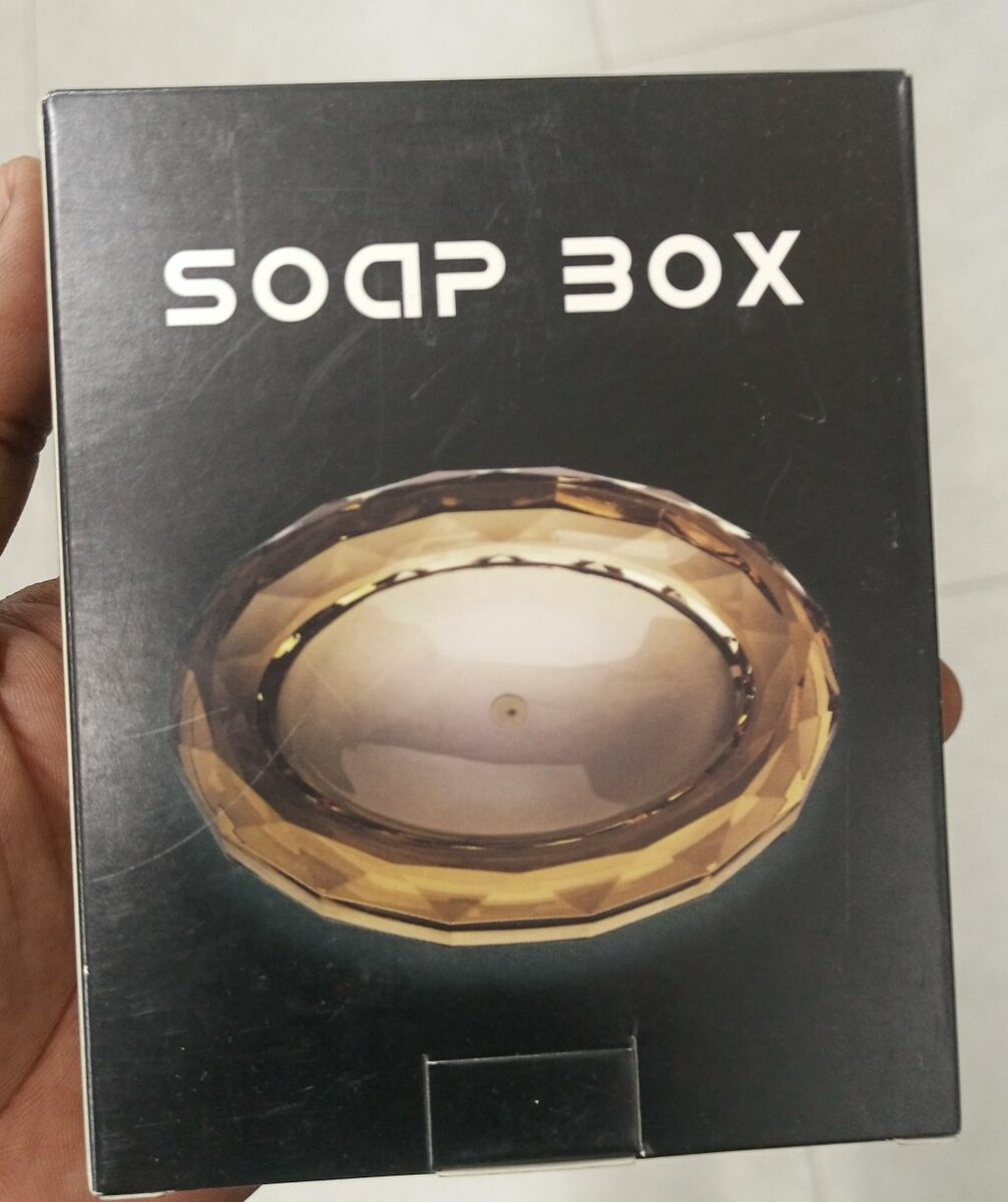 Soap Box en verre transparent