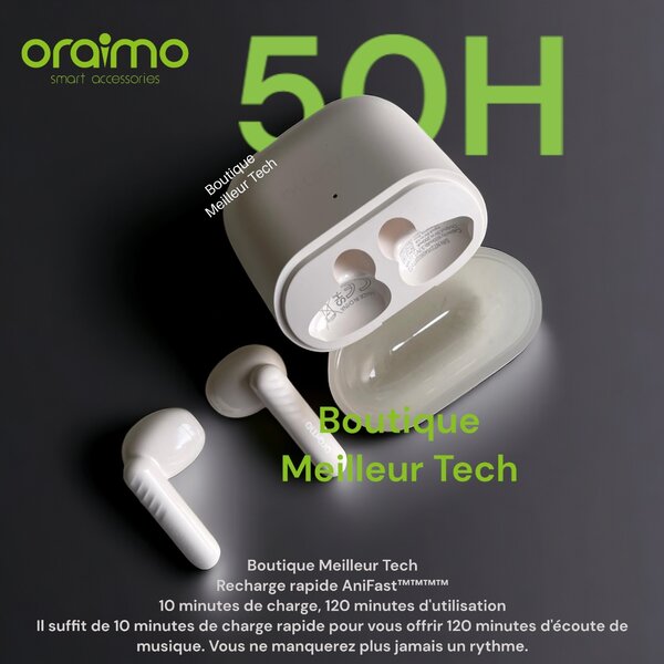 Oraimo Freepods Neo 50H havybass - ENC 2 Micro - Audio 360