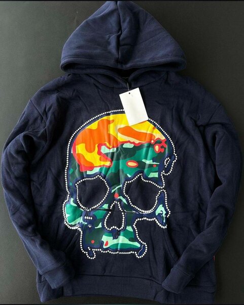 Sweat à capuche skull coloré