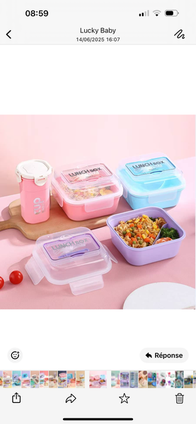 Boîtes à lunch colorées étanches