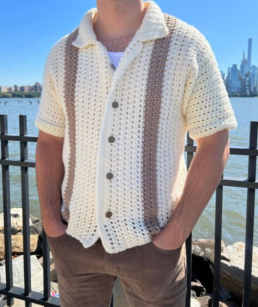 Chemise en crochet pour homme