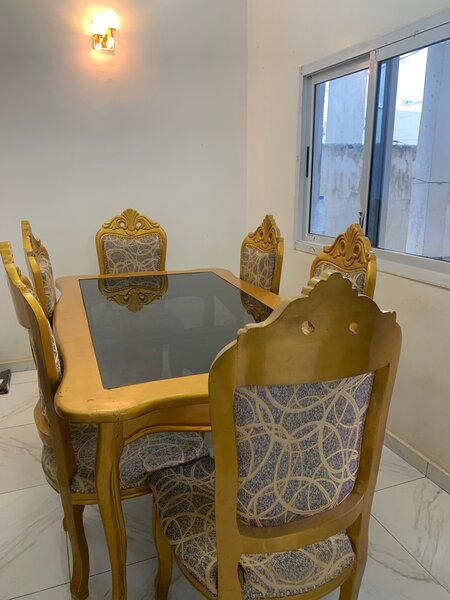 Table à Manger en Verre et Bois